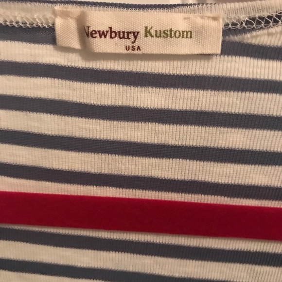 Newbury Kustom Navy and White striped blouse - Picture 5 of 6